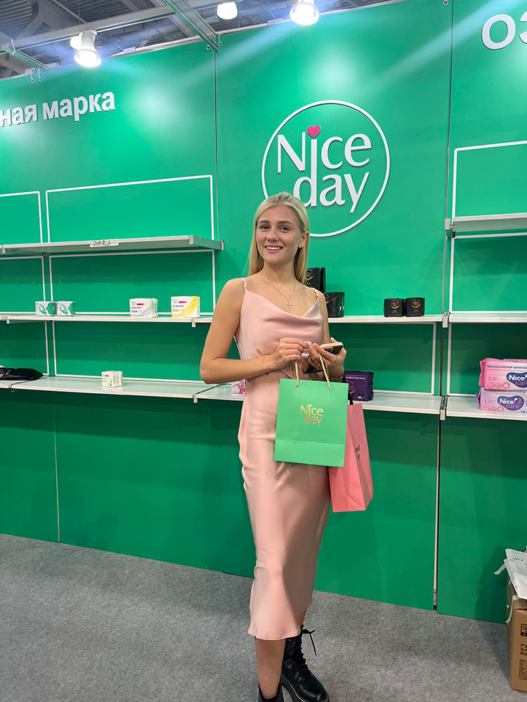 NiceDay Женские гигиенические прокладки выставка в Москве InterCharm Moscow 2023